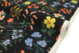 Cotton + Steel Meadow canvas - wildflower field black - 50cm