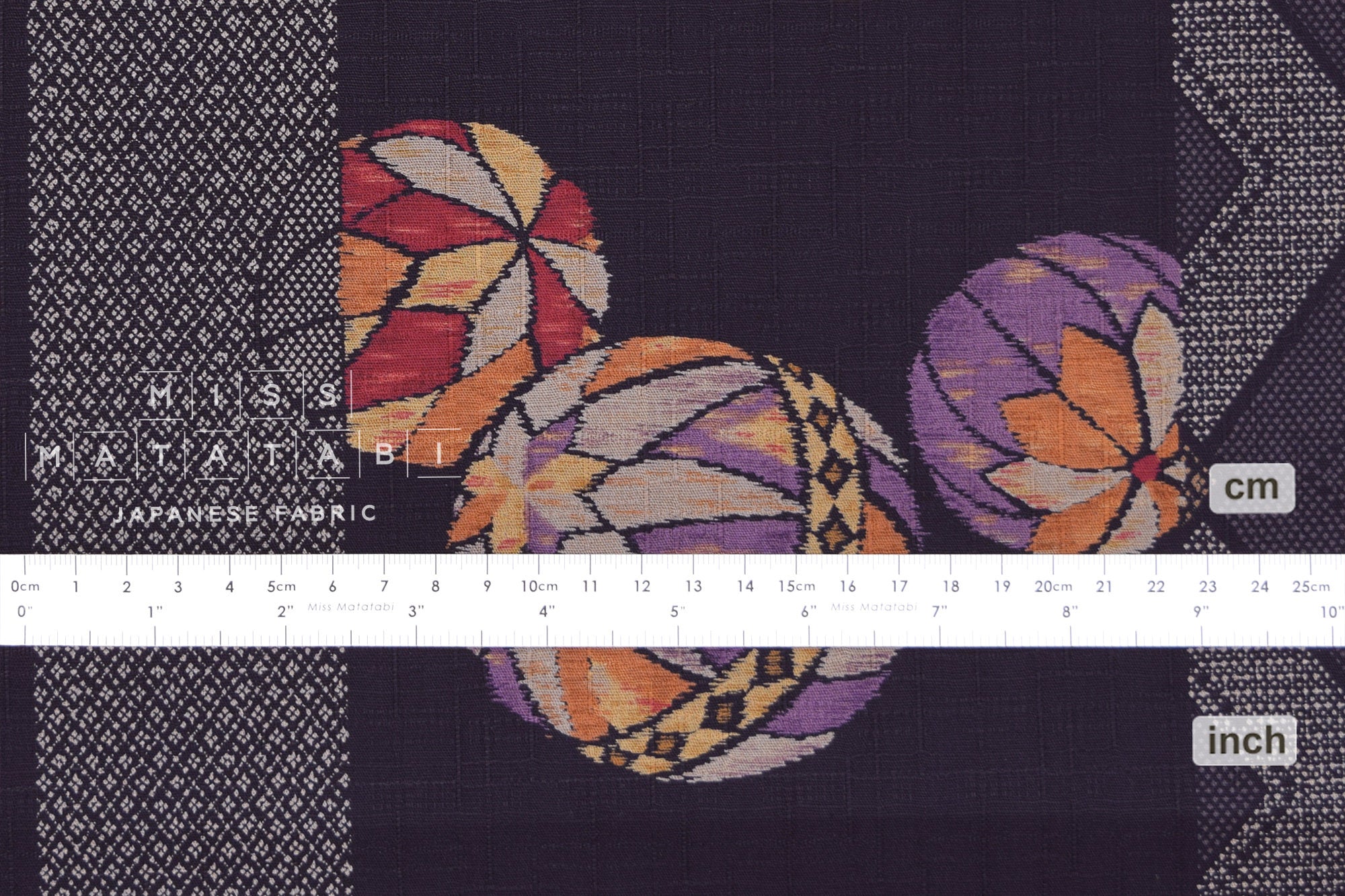 Temari dobby - indigo blue, jewels