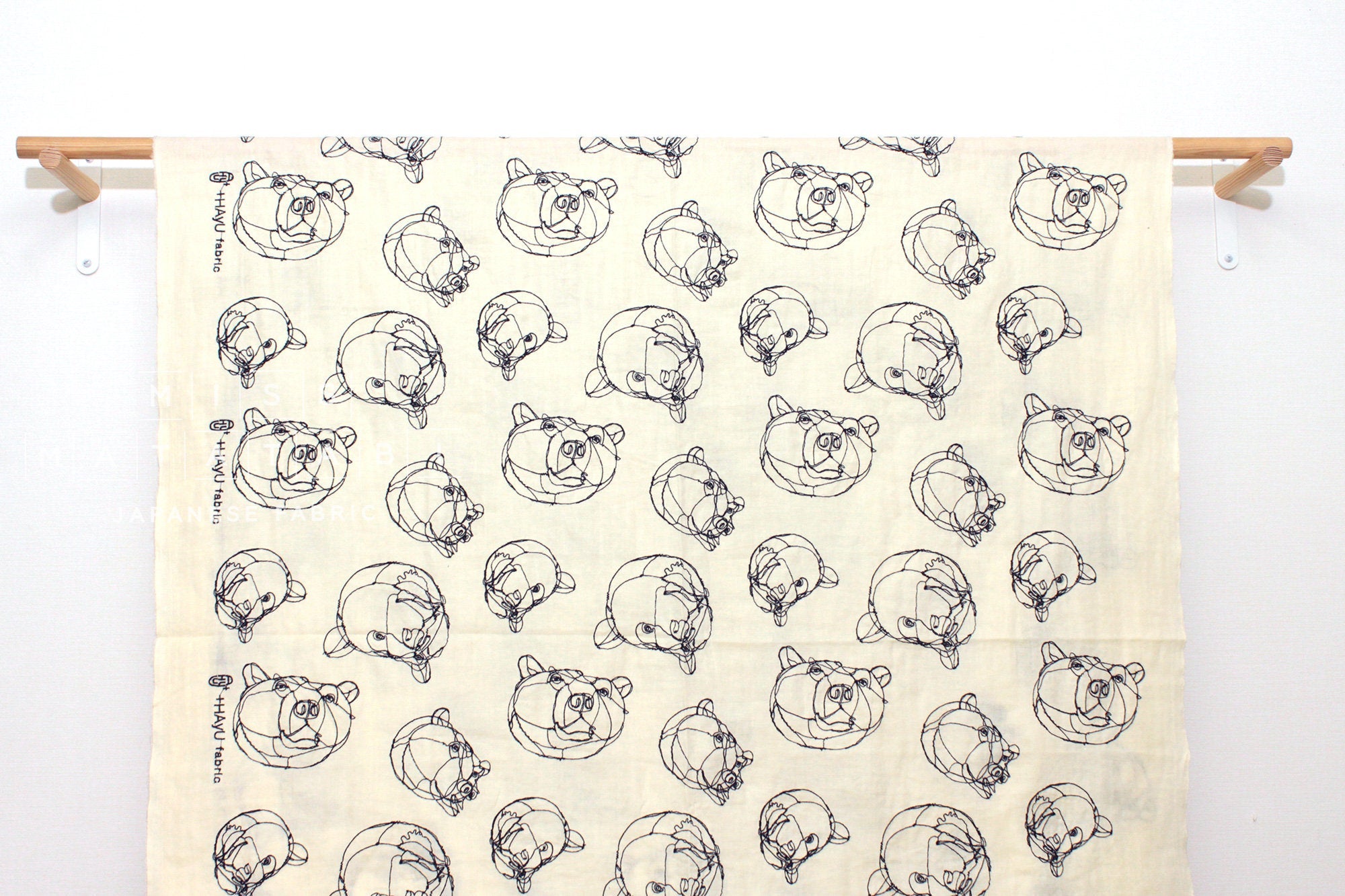 Kokka +HAyU Bear - cream, black