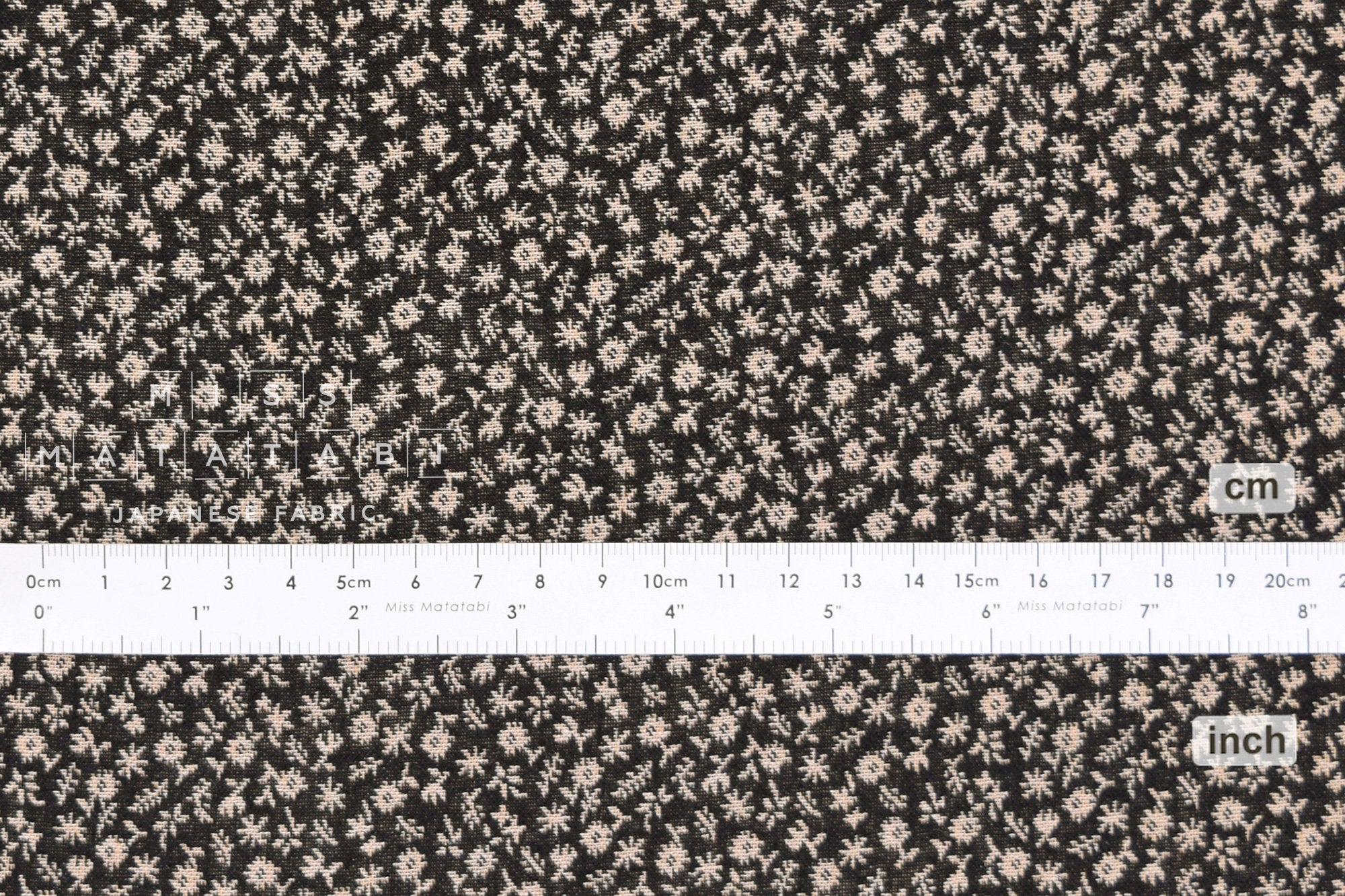Yarn Dyed Jacquard Dainty Floral - black, latte