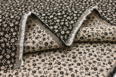 Yarn Dyed Jacquard Dainty Floral - black, latte