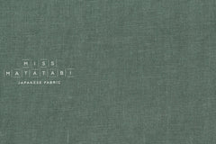 Japanese Fabric 100% washed linen - sage green -  50cm
