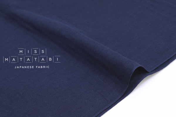 Japanese Fabric - Kobayashi solid double gauze - midnight blue - 50cm