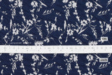 Japanese Fabric Yarn Dyed Jacquard Double Knit - navy, cream grey - 50cm