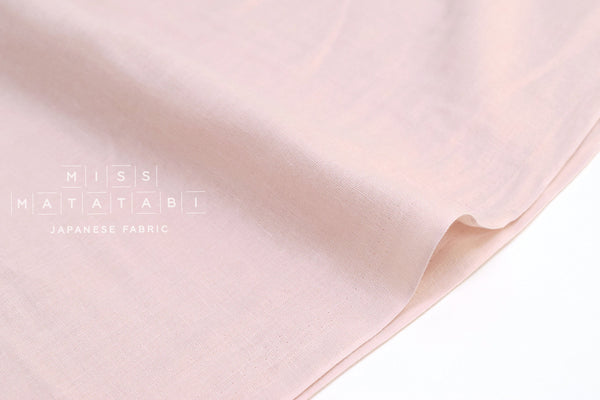 Japanese Fabric - Kobayashi solid double gauze - pale light pink - 50cm