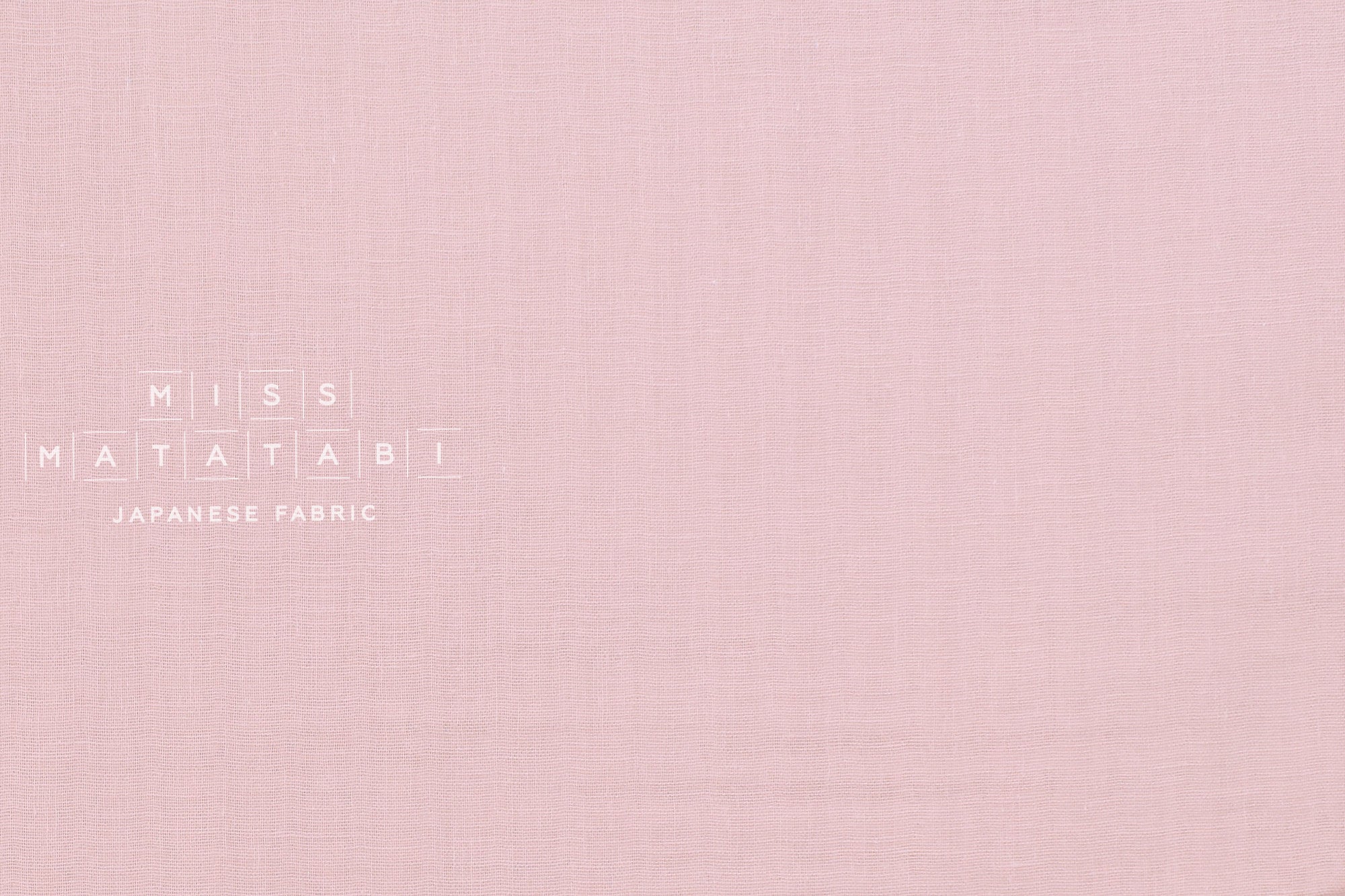 Japanese Fabric - Kobayashi solid double gauze - pale light pink - 50cm
