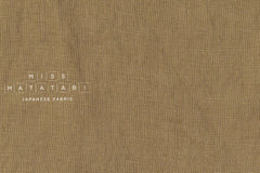 Japanese Fabric 100% washed linen - khaki green -  50cm