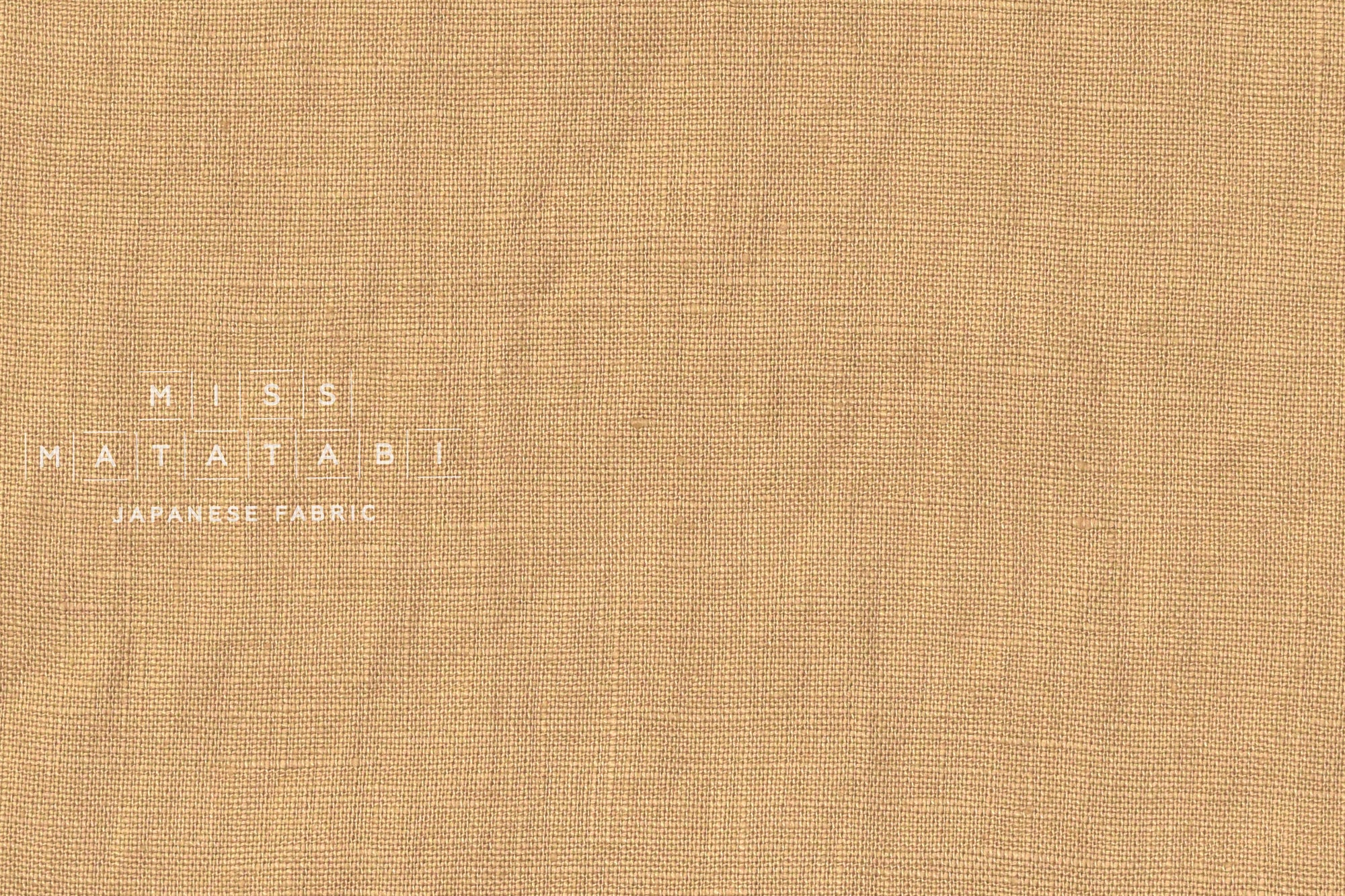 Japanese Fabric 100% washed linen - sandstone -  50cm