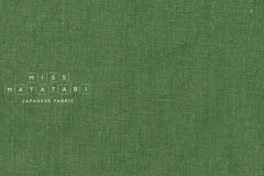 Japanese Fabric 100% washed linen - green -  50cm