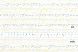 Japanese Fabric Kokka Cursive Script Lawn - B - 50cm