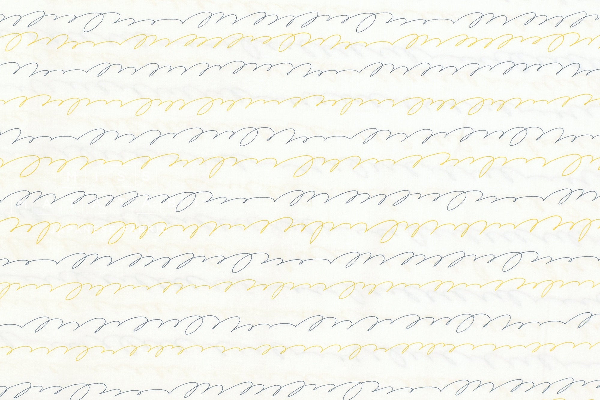 Japanese Fabric Kokka Cursive Script Lawn - B - 50cm