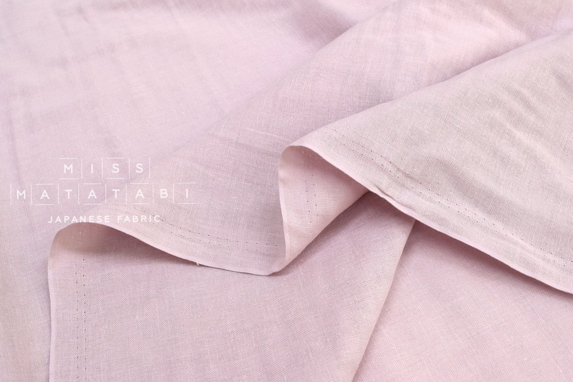 Japanese Fabric - Kobayashi solid double gauze - ice pink - 50cm