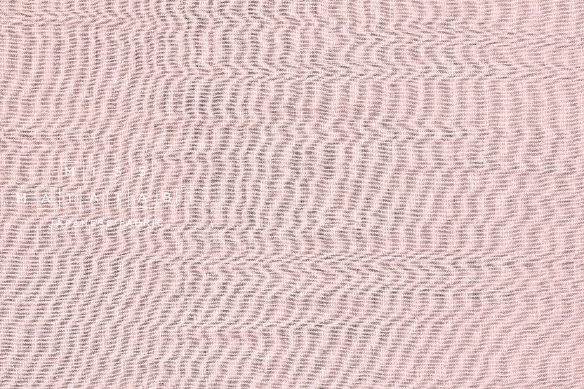 Japanese Fabric - Kobayashi solid double gauze - ice pink - 50cm