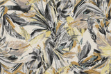 Japanese Fabric Palms linen voile - black, taupe, sage - 50cm