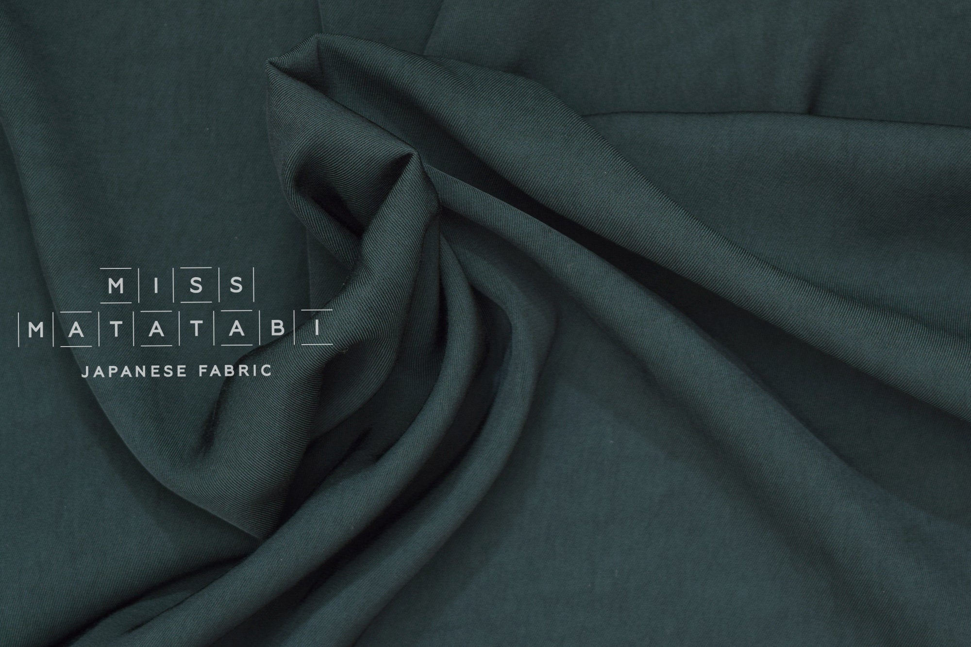 Japanese Fabric Rayon Twill - forest green - 50cm
