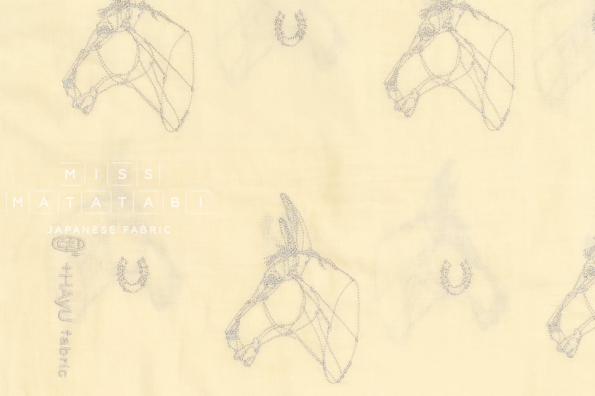 Japanese Fabric Kokka +HAyU Horse - A - 50cm