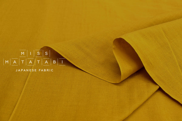 Japanese Fabric - Kobayashi solid double gauze - mustard - 50cm