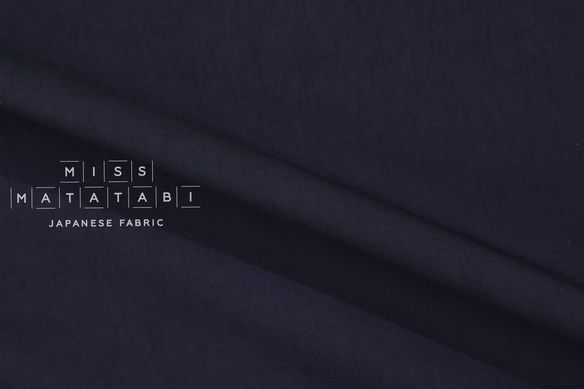 Japanese Fabric Rayon Twill - dark navy blue - 50cm