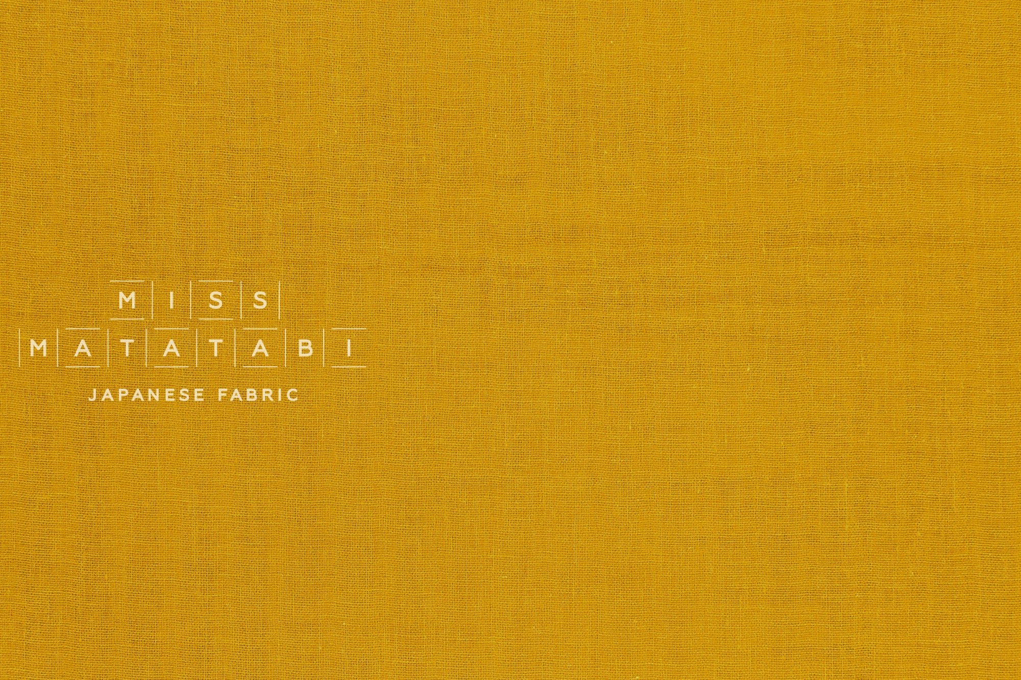 Japanese Fabric - Kobayashi solid double gauze - mustard - 50cm