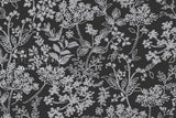 Japanese Fabric Corduroy Foliage - dark navy - 50cm