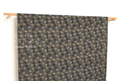 Japanese Fabric Yarn Dyed Jacquard Woven Sakura - black, latte - 50cm