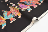 Japanese Fabric Maiko Border Dobby - black - 50cm