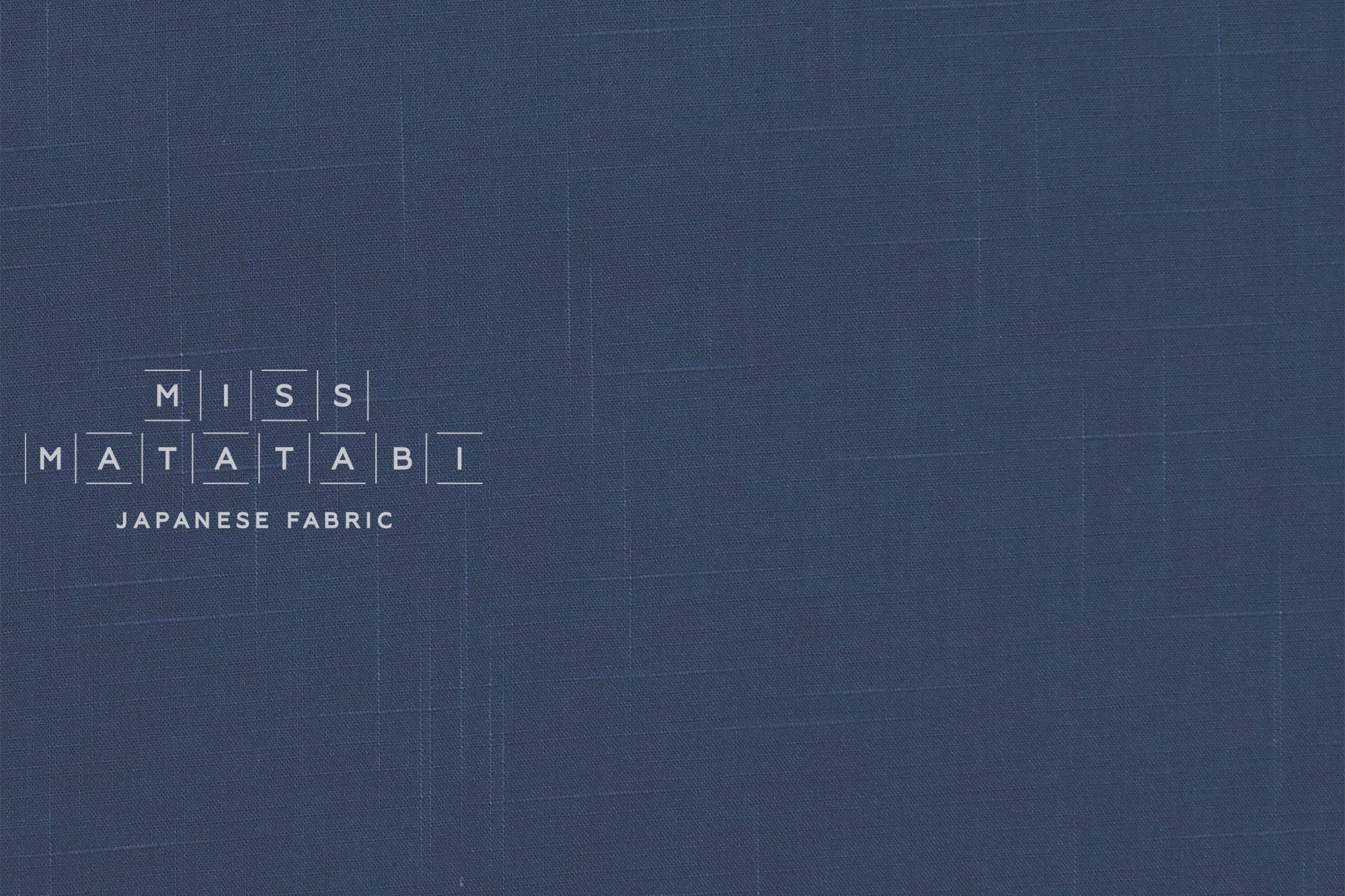 Japanese Fabric Slub Cotton - royal navy - 50cm