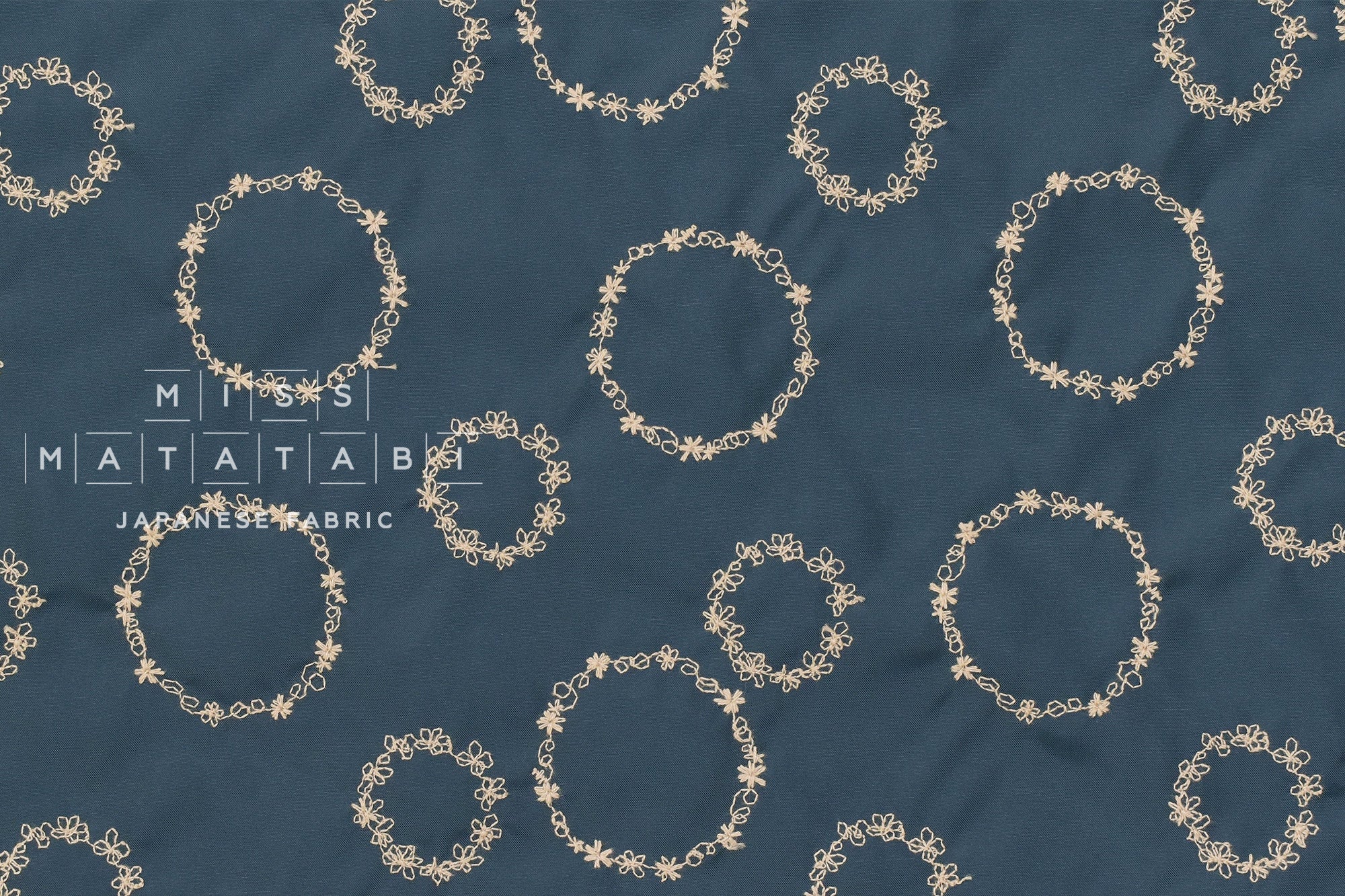 Japanese Fabric Flower Garland Embroidered Nylon - C - 50cm