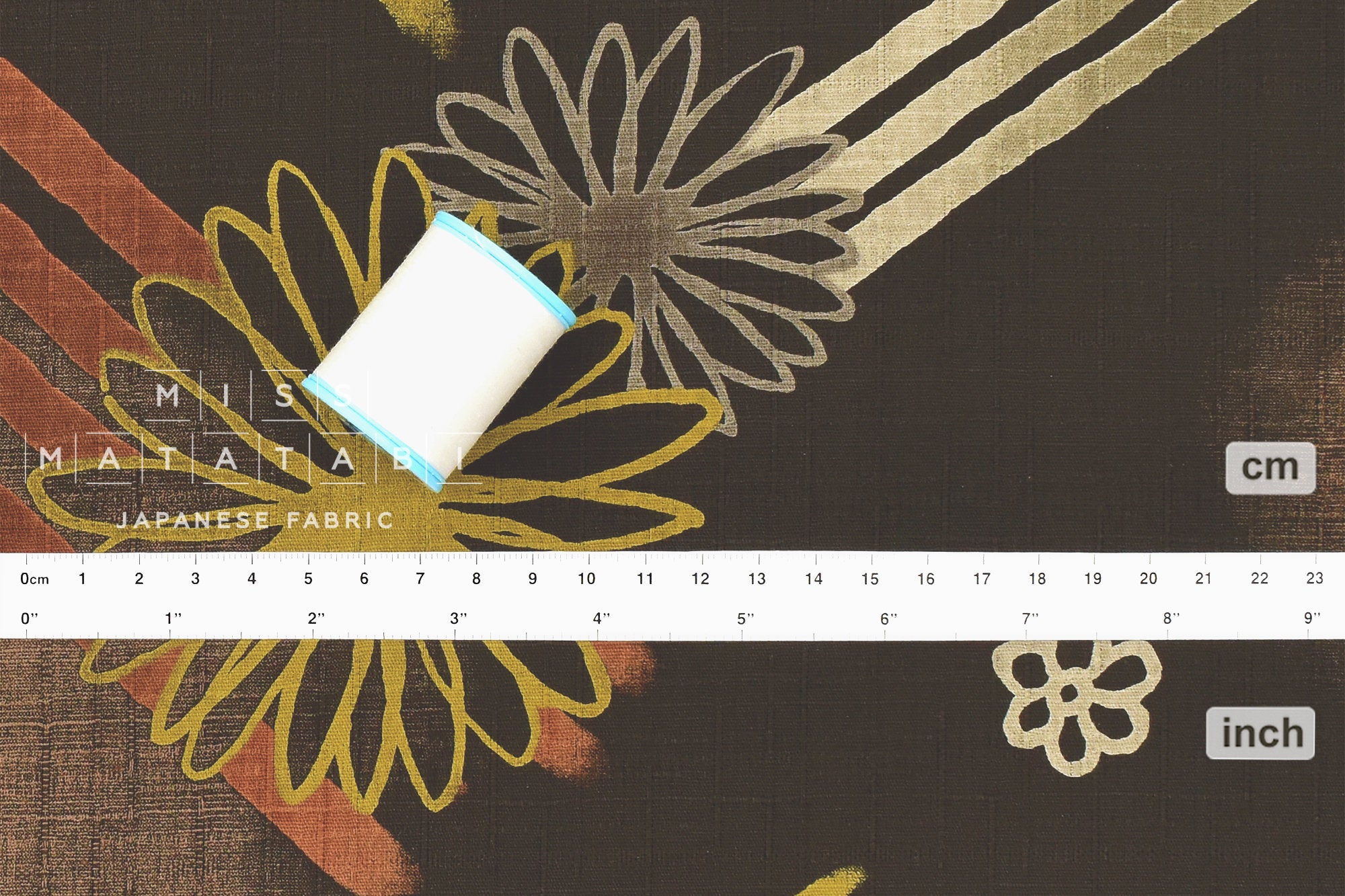 Japanese Fabric Nagare Kiku Dobby - C - 50cm