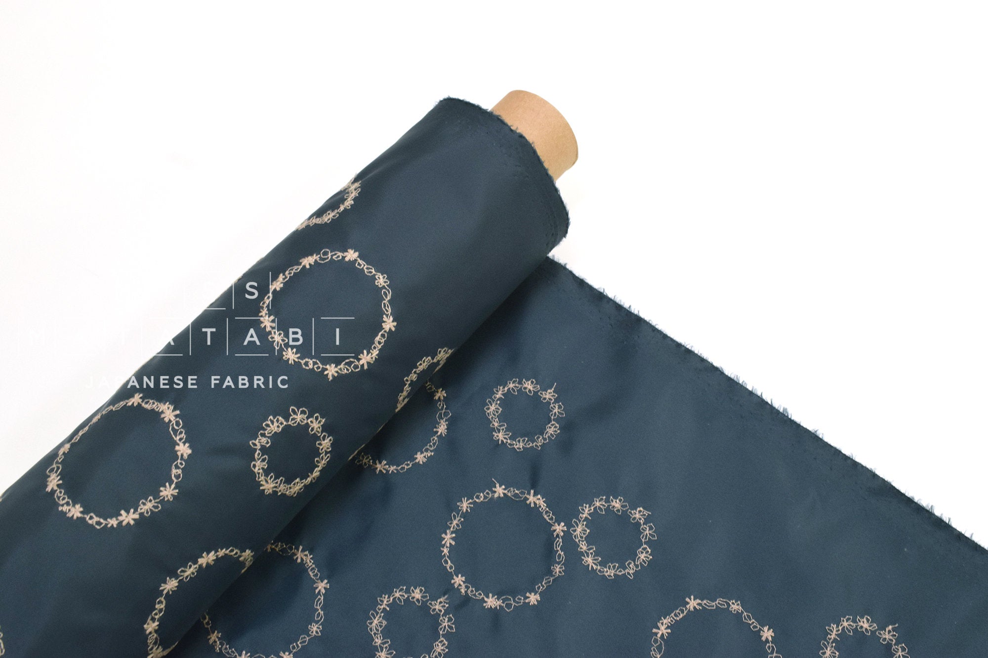Japanese Fabric Flower Garland Embroidered Nylon - C - 50cm