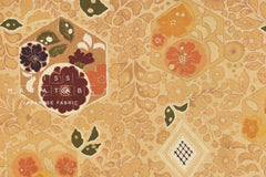 Japanese Fabric Tsujigahana Hexagons - A - 50cm