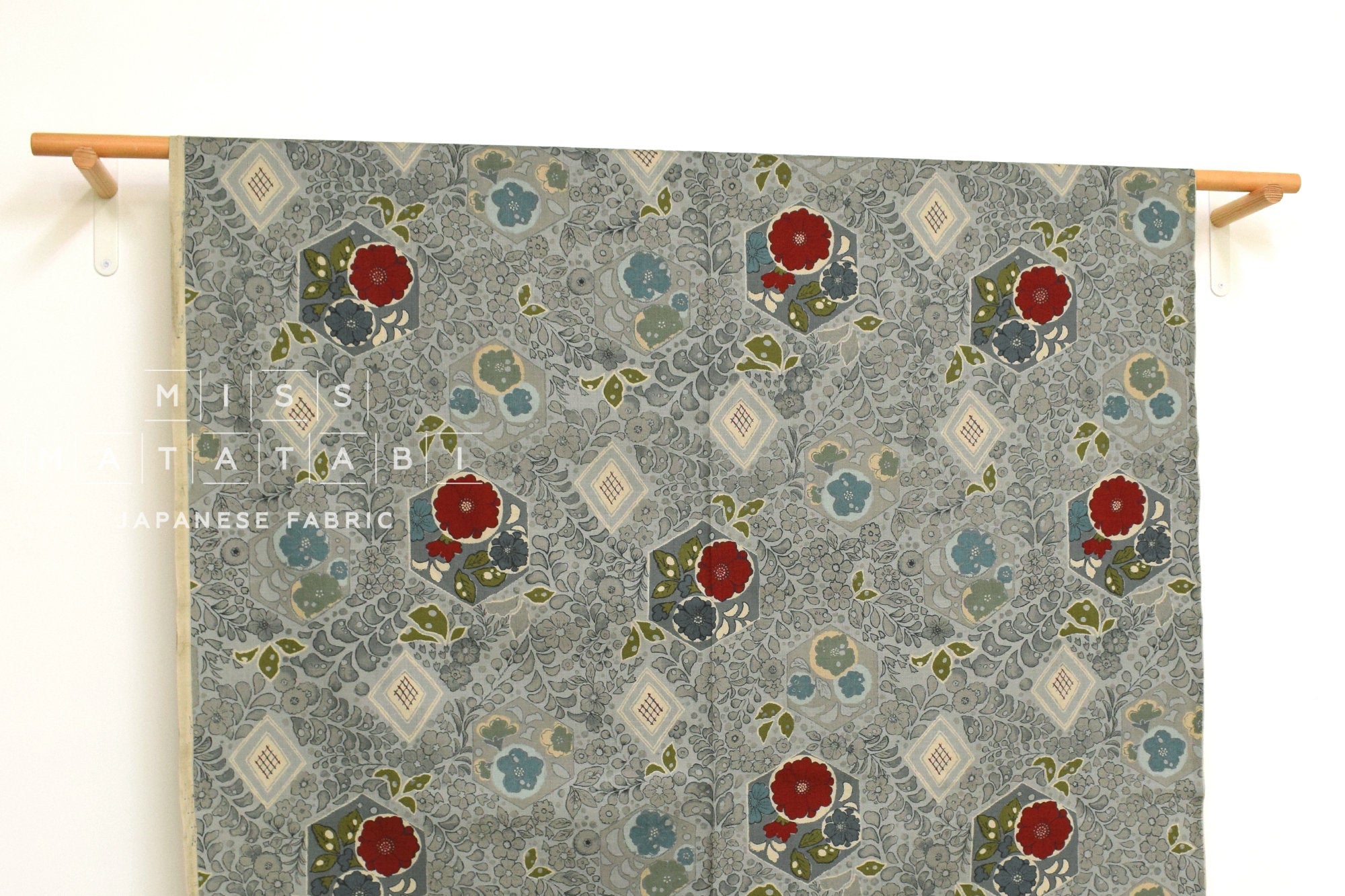Japanese Fabric Tsujigahana Hexagons - B - 50cm
