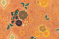 Japanese Fabric Tsujigahana Hexagons - C - 50cm