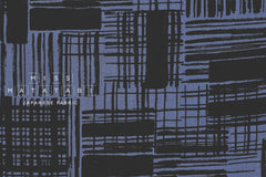 Japanese Fabric 100% Linen Screen - blue -  50cm