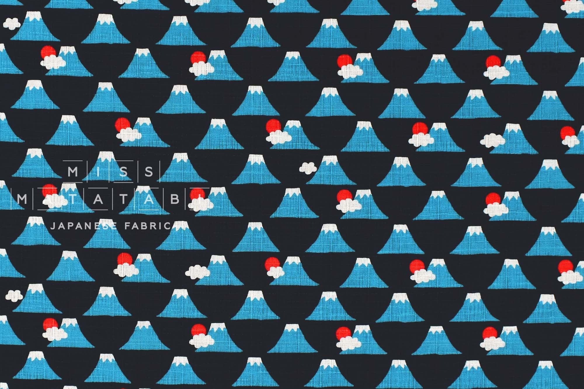 Japanese Fabric Mt Fuji Dobby - E - 50cm