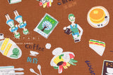 Japanese Fabric Kokka Retro Cafe - D - 50cm