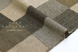 Japanese Fabric Yarn Dyed Woven Jacquard H - black, latte - 50cm