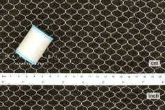 Japanese Fabric Yarn Dyed Woven Jacquard I - black, latte - 50cm