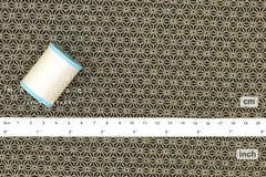 Japanese Fabric Yarn Dyed Woven Jacquard J - black, latte - 50cm