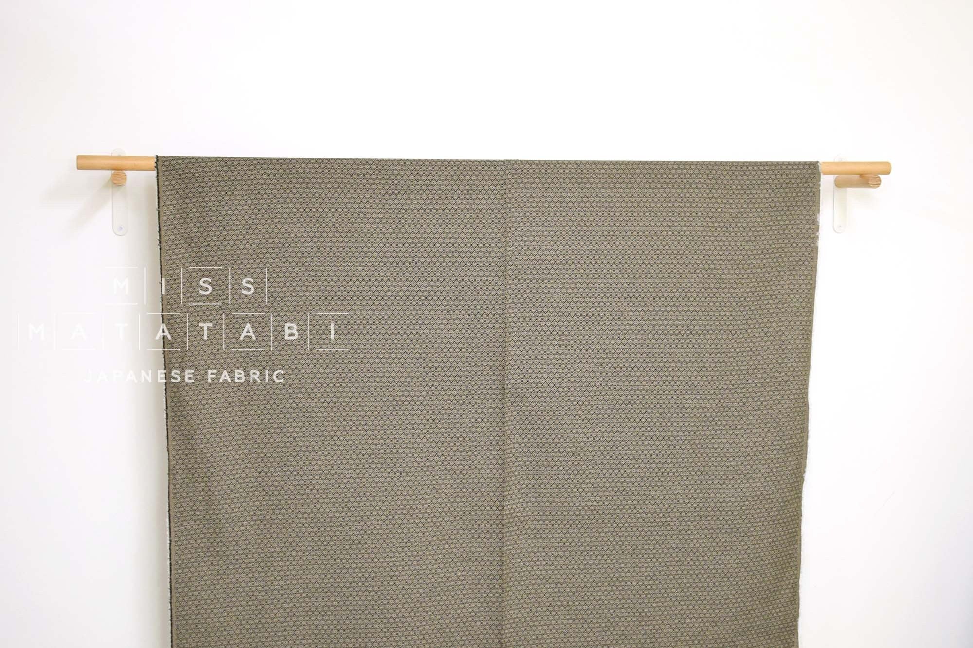Japanese Fabric Yarn Dyed Woven Jacquard J - black, latte - 50cm
