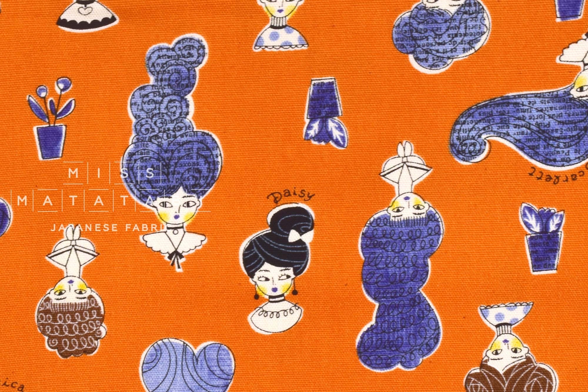 Japanese Fabric Kokka Scarlett - C - 50cm