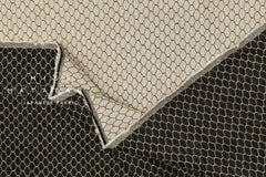 Japanese Fabric Yarn Dyed Woven Jacquard I - black, latte - 50cm