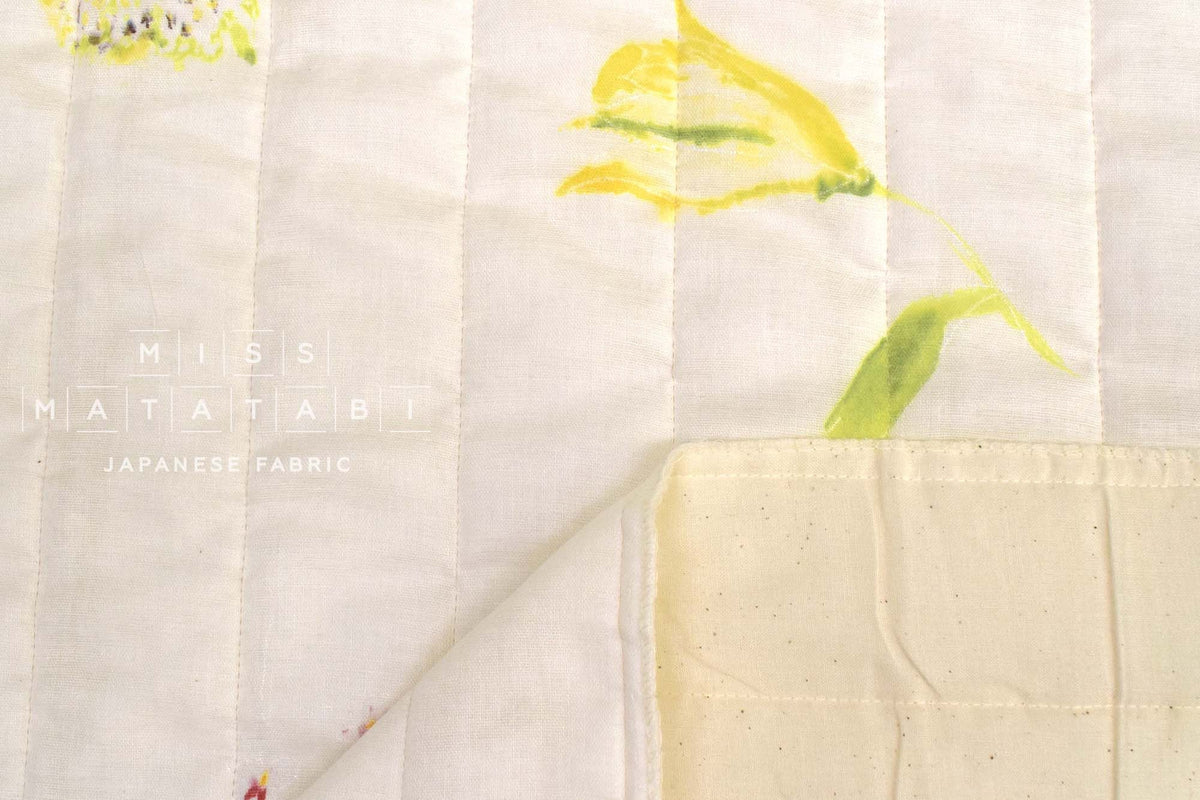 Nani Iro Kokka Japanese Fabric New Morning I Quilted Double Gauze - A - 50cm