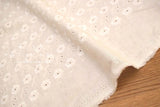 Japanese Fabric Embroidered Floral Eyelet - E - 50cm