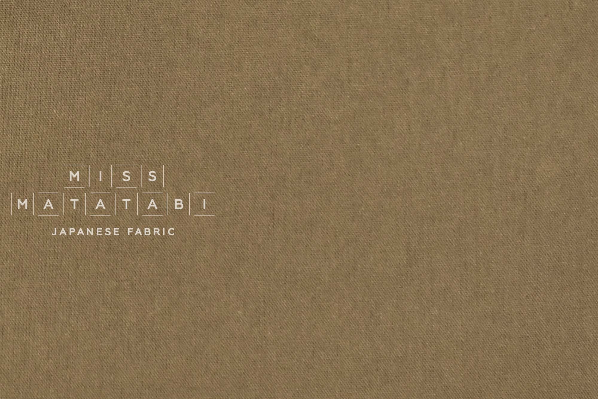 Japanese Fabric Linen Blend Canvas Solids - khaki - 50cm