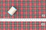Japanese Fabric Vintage Style Plaid Shirting - red, blue, green -  50cm
