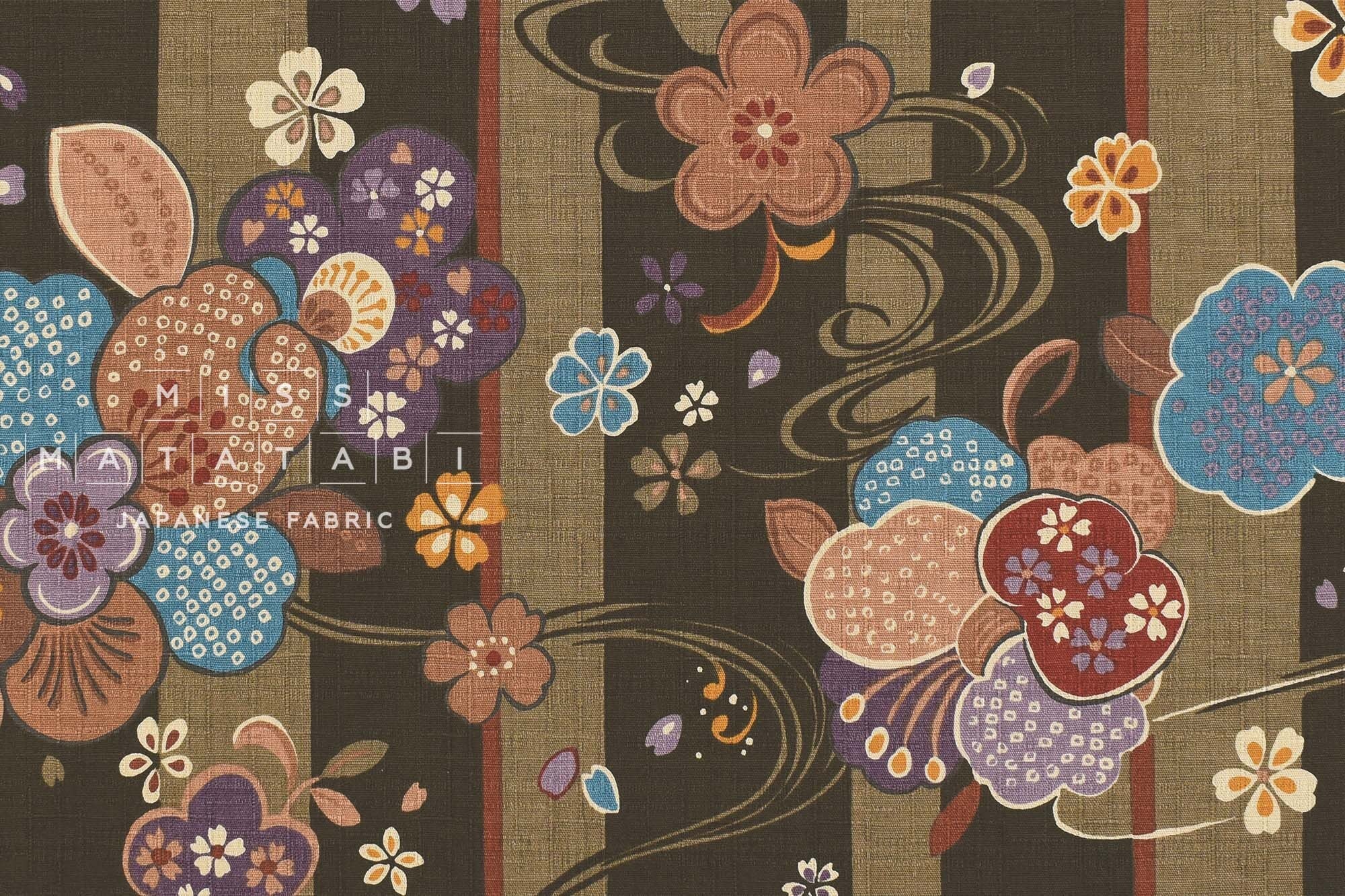 Japanese Fabric Shima Tsumugi - C - 50cm