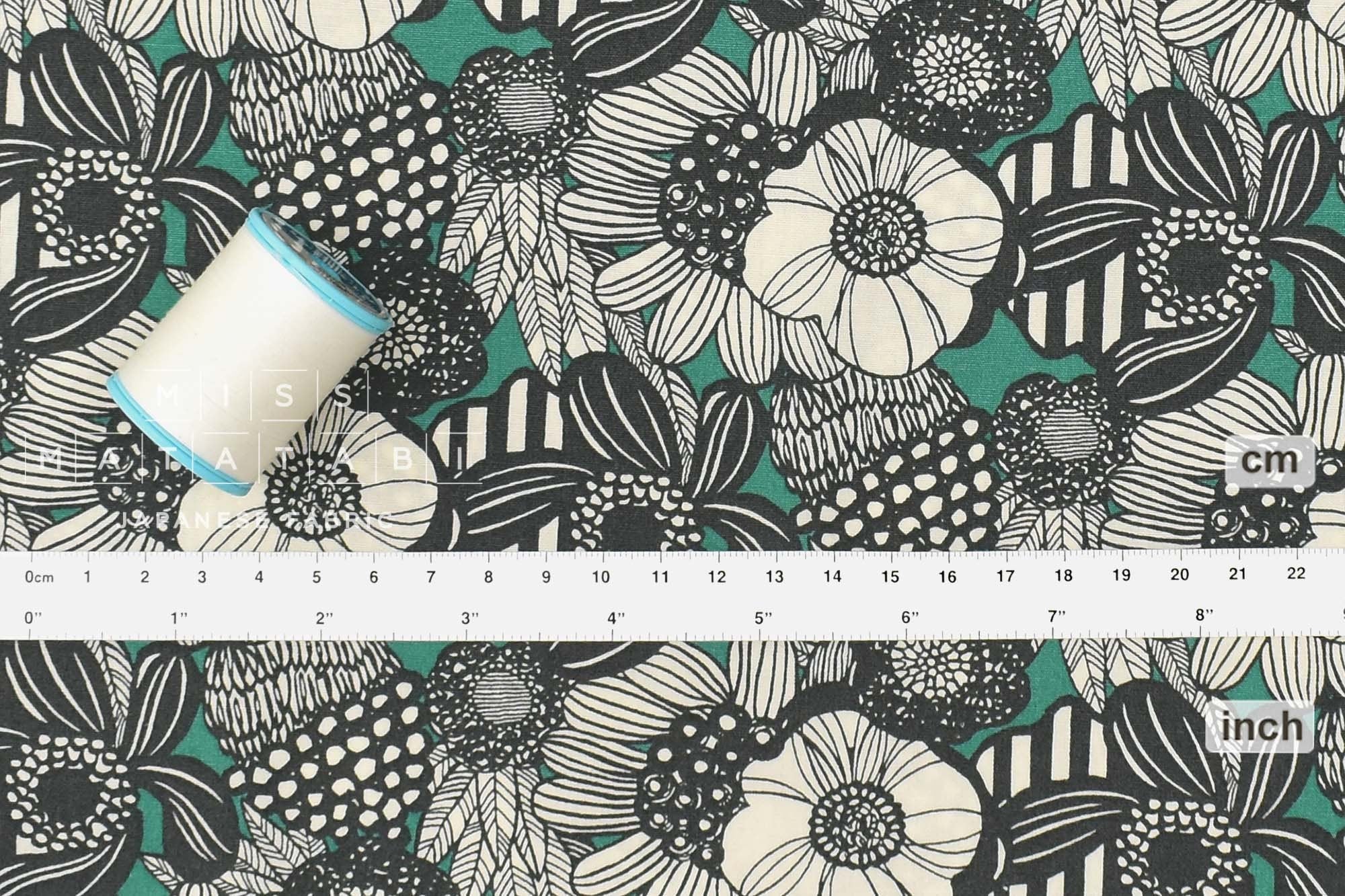 Japanese Fabric Wild Floral - B - 50cm