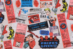 Japanese Fabric Vintage Ads - C - 50cm
