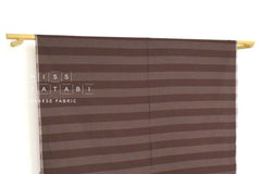 Japanese Fabric Yarn Dyed Large Stripes - brown - 50cm